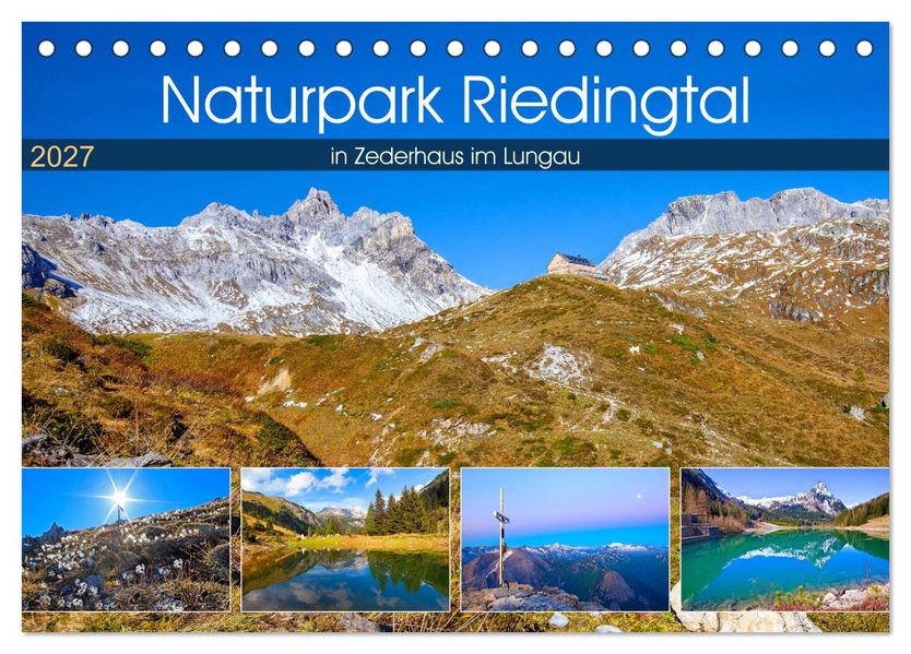 Naturpark Riedingtal (Tischkalender 2027 DIN A5 quer) CALVENDO Monatskalender