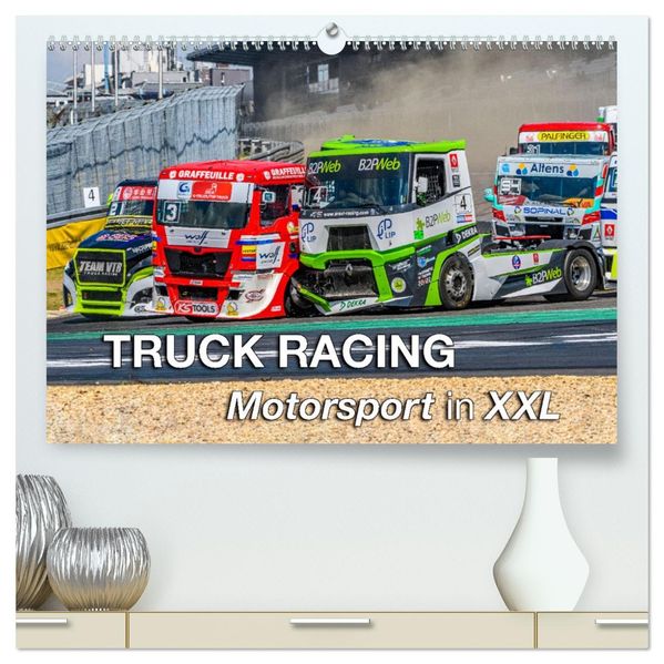 TRUCK RACING - Motorsport in XXL (hochwertiger Premium Wandkalender 2027 DIN A2 quer) Kunstdruck in Hochglanz