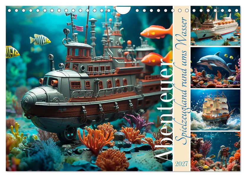 Abenteuer Spielzeugland rund ums Wasser (Wandkalender 2027 DIN A4 quer) CALVENDO Monatskalender