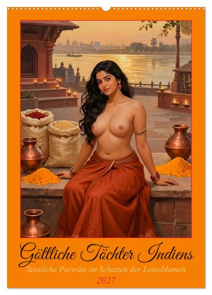 Göttliche Töchter Indiens (Wandkalender 2027 DIN A2 hoch) CALVENDO Monatskalender