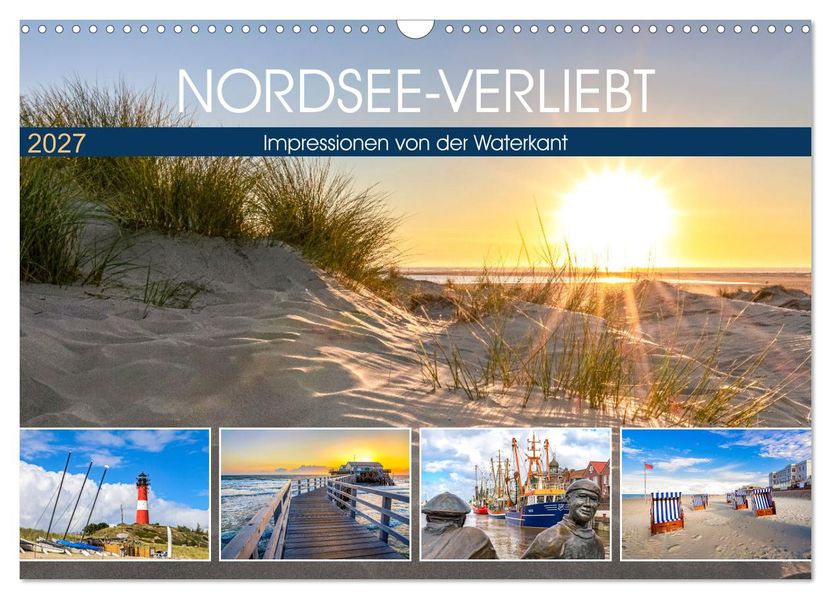 NORDSEE-VERLIEBT (Wandkalender 2027 DIN A3 quer) CALVENDO Monatskalender