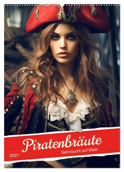 Piratenbräute Sehnsucht auf Meer (Wandkalender 2027 DIN A2 hoch) CALVENDO Monatskalender