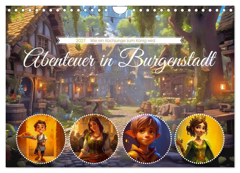 Abenteuer in Burgenstadt (Wandkalender 2027 DIN A4 quer) CALVENDO Monatskalender