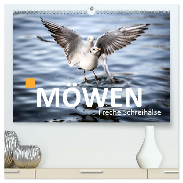 MÖWEN Freche Schreihälse (hochwertiger Premium Wandkalender 2027 DIN A2 quer) Kunstdruck in Hochglanz