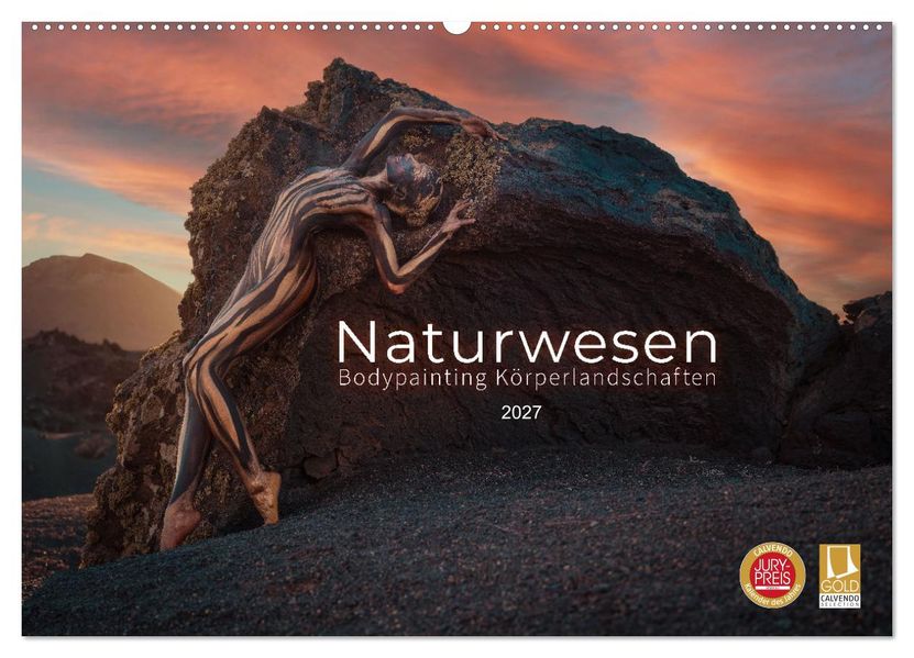 Naturwesen - Bodypainting Körperlandschaften (Wandkalender 2027 DIN A2 quer) CALVENDO Monatskalender