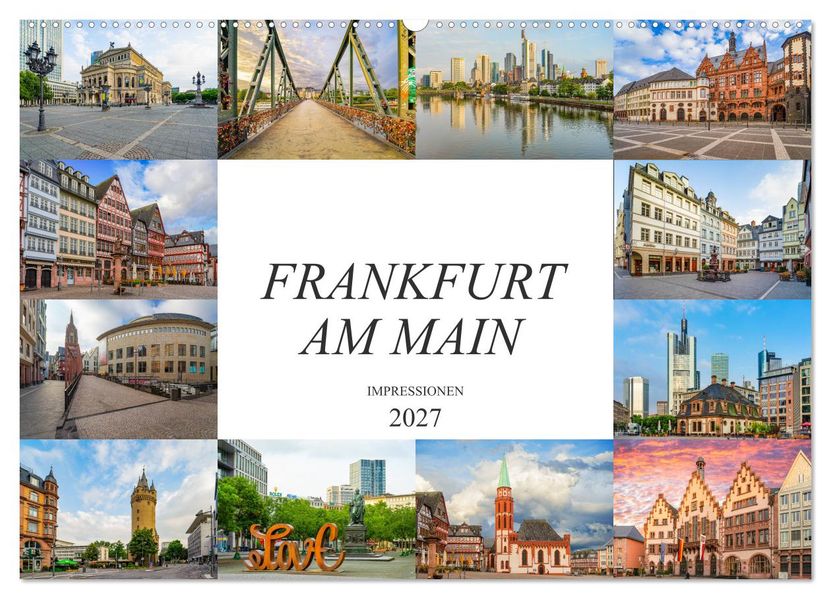 Frankfurt am Main Impressionen (Wandkalender 2027 DIN A2 quer) CALVENDO Monatskalender