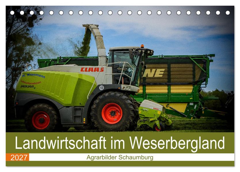 Landwirtschaft im Weserbergland (Tischkalender 2027 DIN A5 quer) CALVENDO Monatskalender