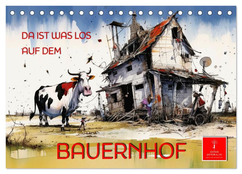 Da ist was los auf dem Bauernhof (Tischkalender 2027 DIN A5 quer) CALVENDO Monatskalender