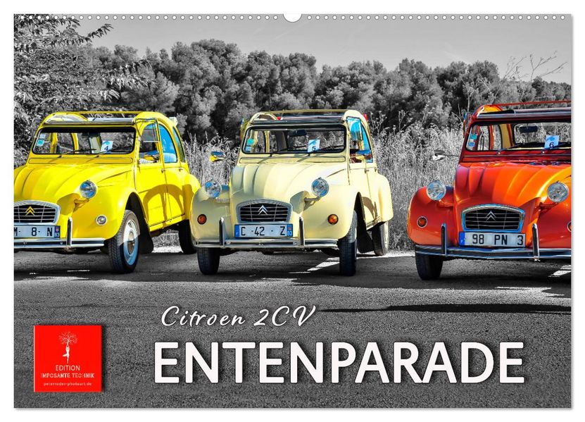 Citroën 2CV - Entenparade (Wandkalender 2027 DIN A2 quer) CALVENDO Monatskalender