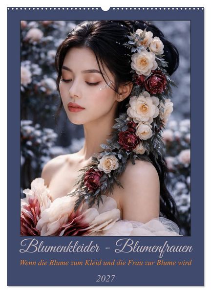 Blumenkleider - Blumenfrauen (Wandkalender 2027 DIN A2 hoch) CALVENDO Monatskalender