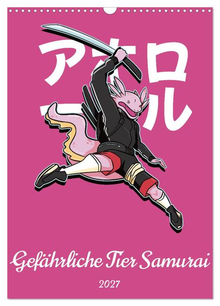 Gefährliche Tier Samurai (Wandkalender 2027 DIN A3 hoch) CALVENDO Monatskalender