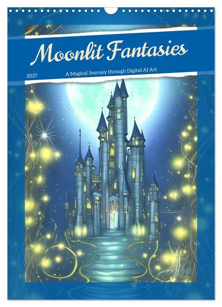 Moonlit Fantasies (Wall Calendar 2027 DIN A3 portrait) CALVENDO 12 Month Wall Calendar