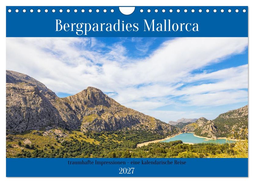 Bergparadies Mallorca (Wandkalender 2027 DIN A4 quer) CALVENDO Monatskalender