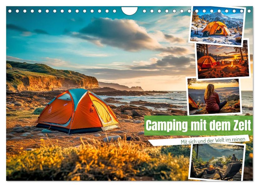 Camping mit dem Zelt (Wandkalender 2027 DIN A4 quer) CALVENDO Monatskalender