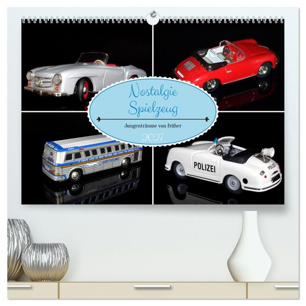 Nostalgie Spielzeug (hochwertiger Premium Wandkalender 2027 DIN A2 quer) Kunstdruck in Hochglanz