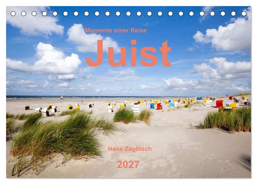 Juist - Momente einer Reise (Tischkalender 2027 DIN A5 quer) CALVENDO Monatskalender