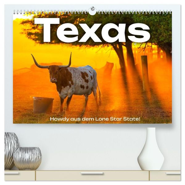 Texas - Howdy aus dem Lone Star State! (hochwertiger Premium Wandkalender 2027 DIN A2 quer) Kunstdruck in Hochglanz