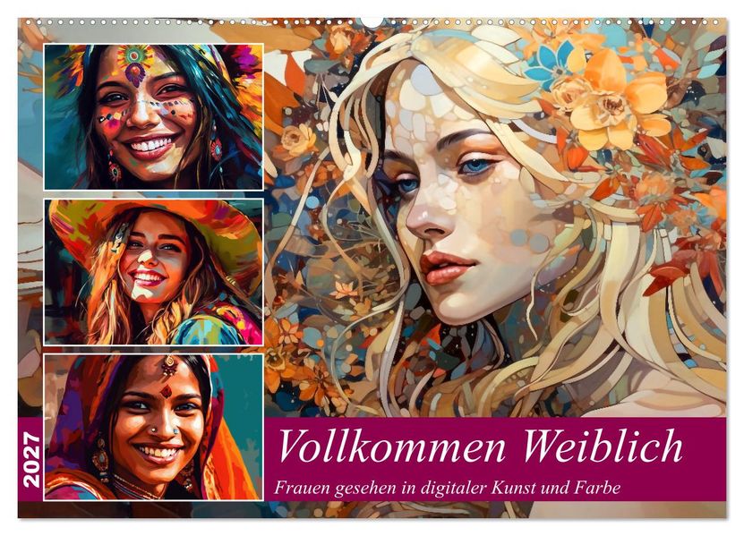 Vollkommen Weiblich (Wandkalender 2027 DIN A2 quer) CALVENDO Monatskalender