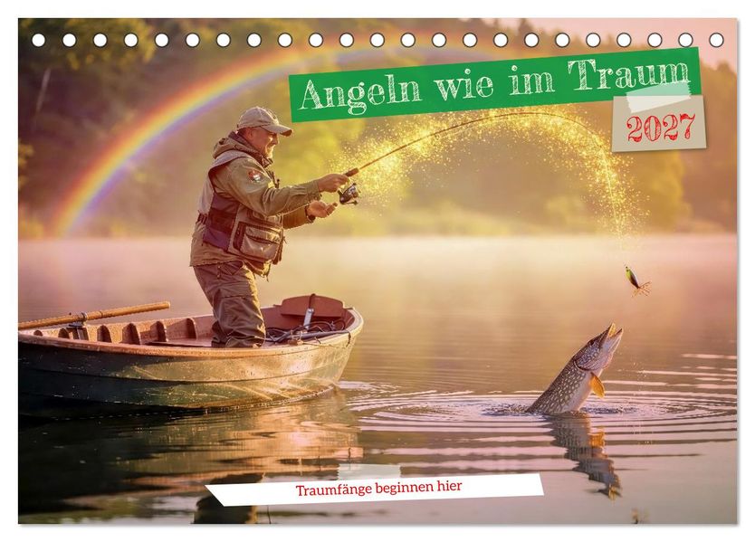 Angeln wie im Traum (Tischkalender 2027 DIN A5 quer) CALVENDO Monatskalender
