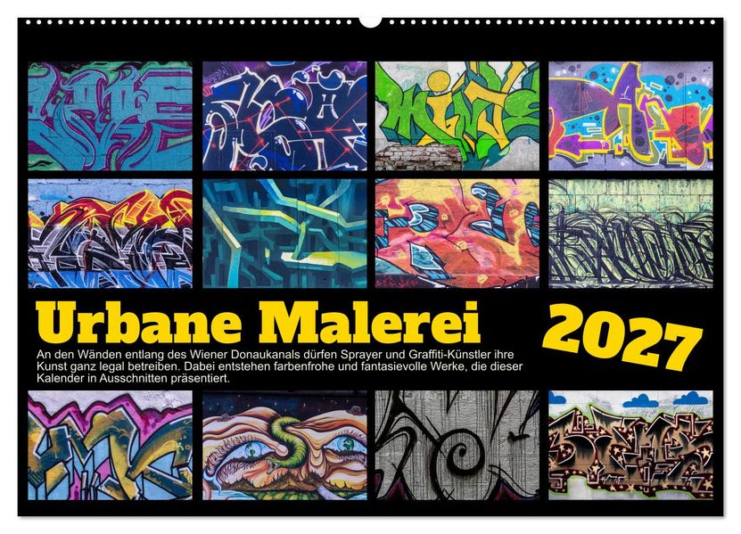 Urbane Malerei (Wandkalender 2027 DIN A2 quer) CALVENDO Monatskalender