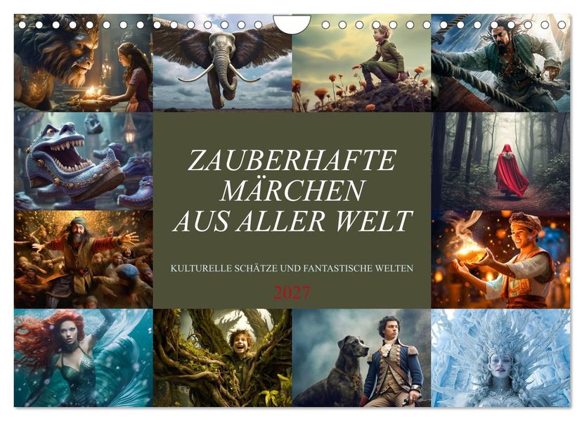 Zauberhafte Märchen aus aller Welt (Wandkalender 2027 DIN A4 quer) CALVENDO Monatskalender
