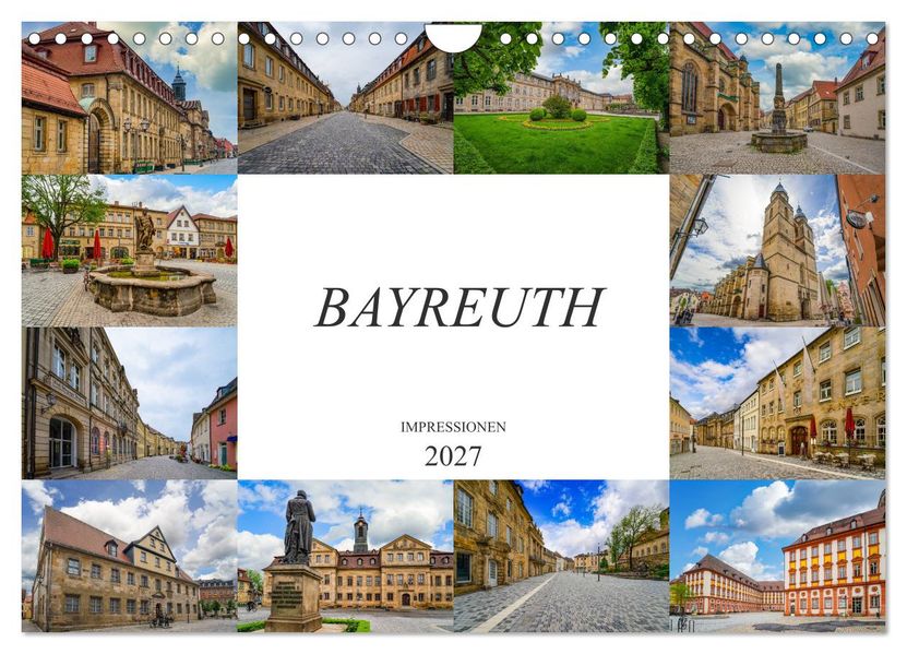 Bayreuth Impressionen (Wandkalender 2027 DIN A4 quer) CALVENDO Monatskalender