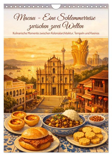 Macau - Eine Schlemmerreise zwischen zwei Welten (Wandkalender 2027 DIN A4 hoch) CALVENDO Monatskalender