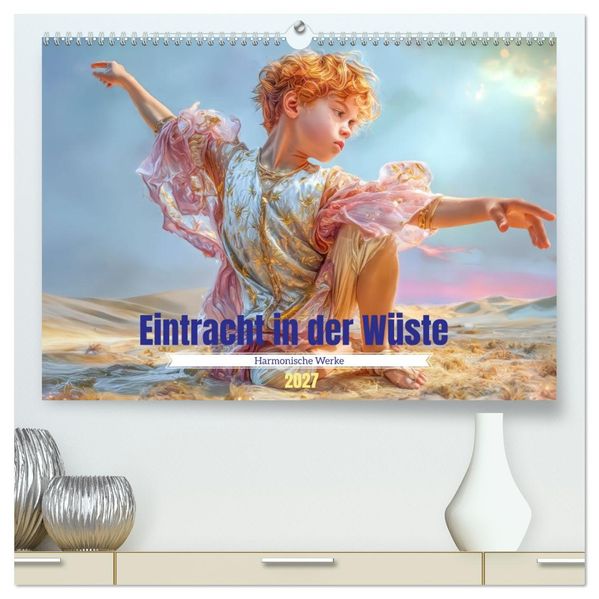 Eintracht in der Wüste - Harmonische Werke (hochwertiger Premium Wandkalender 2027 DIN A2 quer) Kunstdruck in Hochglanz
