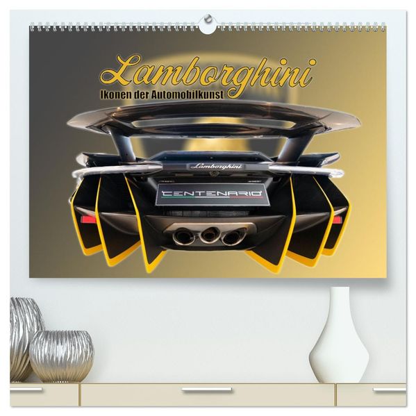 Ikonen der Automobilkunst (hochwertiger Premium Wandkalender 2027 DIN A2 quer) Kunstdruck in Hochglanz