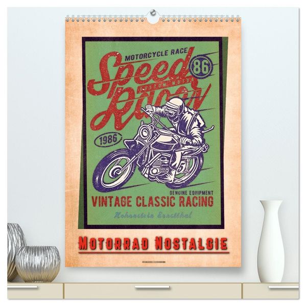 Motorrad Nostalgie (hochwertiger Premium Wandkalender 2027 DIN A2 hoch) Kunstdruck in Hochglanz