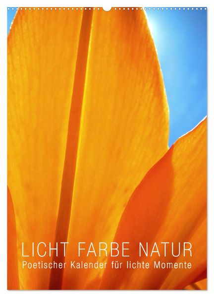 Licht Farbe Natur (Wandkalender 2027 DIN A2 hoch) CALVENDO Monatskalender