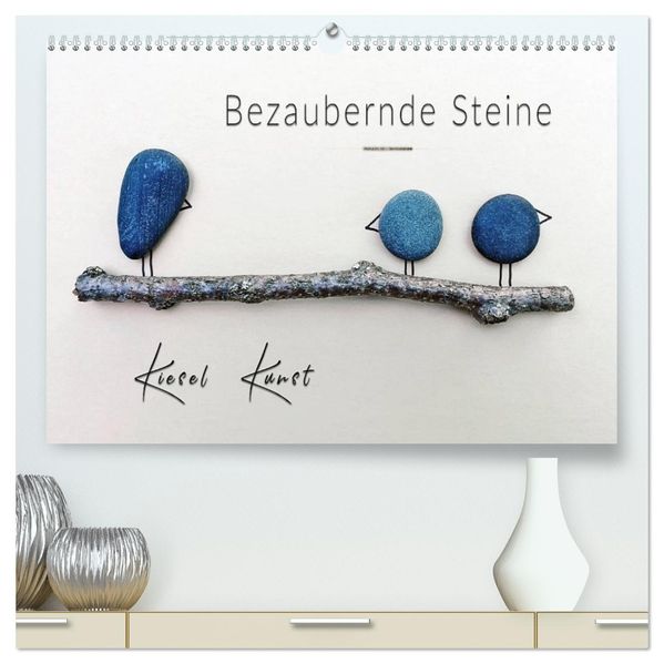 Bezaubernde Steine - Kieselkunst (hochwertiger Premium Wandkalender 2027 DIN A2 quer) Kunstdruck in Hochglanz