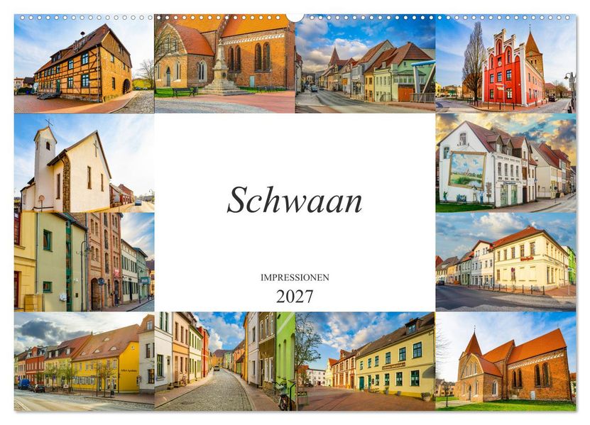 Schwaan Impressionen (Wandkalender 2027 DIN A2 quer) CALVENDO Monatskalender