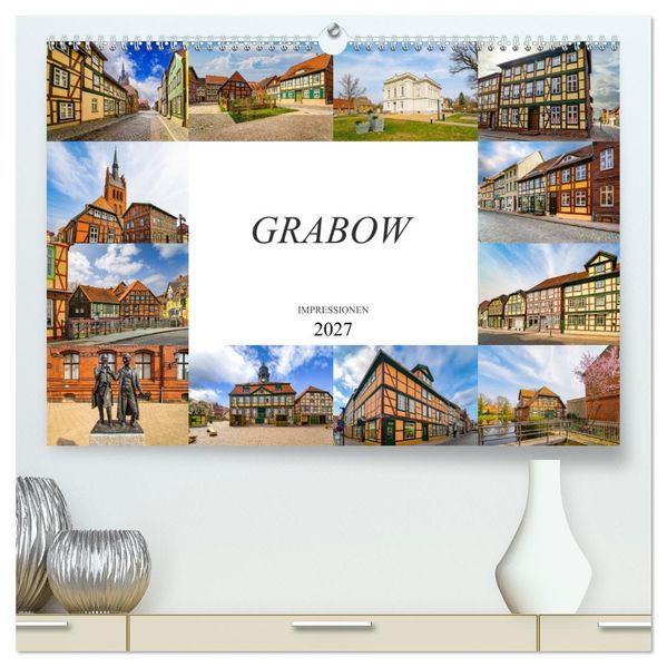 Grabow Impressionen (hochwertiger Premium Wandkalender 2027 DIN A2 quer) Kunstdruck in Hochglanz