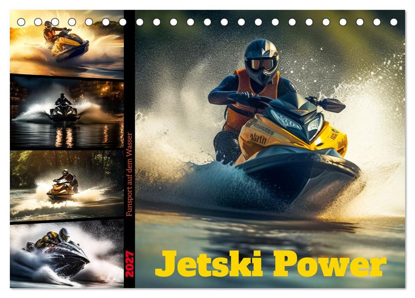 Jetski Power (Tischkalender 2027 DIN A5 quer) CALVENDO Monatskalender