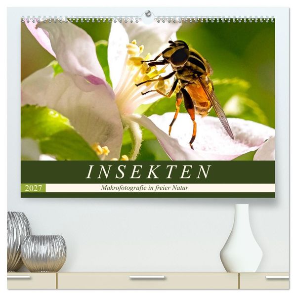 INSEKTEN - Makrofotografie in freier Natur (hochwertiger Premium Wandkalender 2027 DIN A2 quer) Kunstdruck in Hochglanz