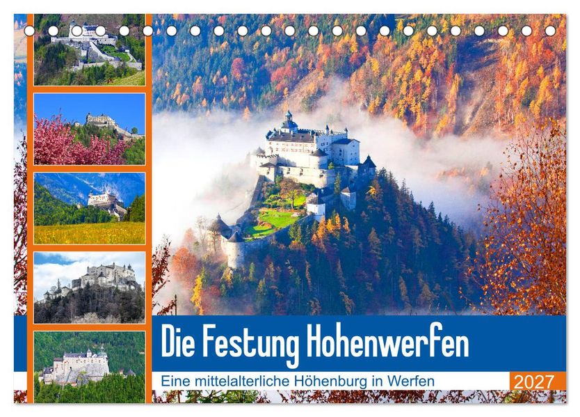 Die Festung Hohenwerfen (Tischkalender 2027 DIN A5 quer) CALVENDO Monatskalender