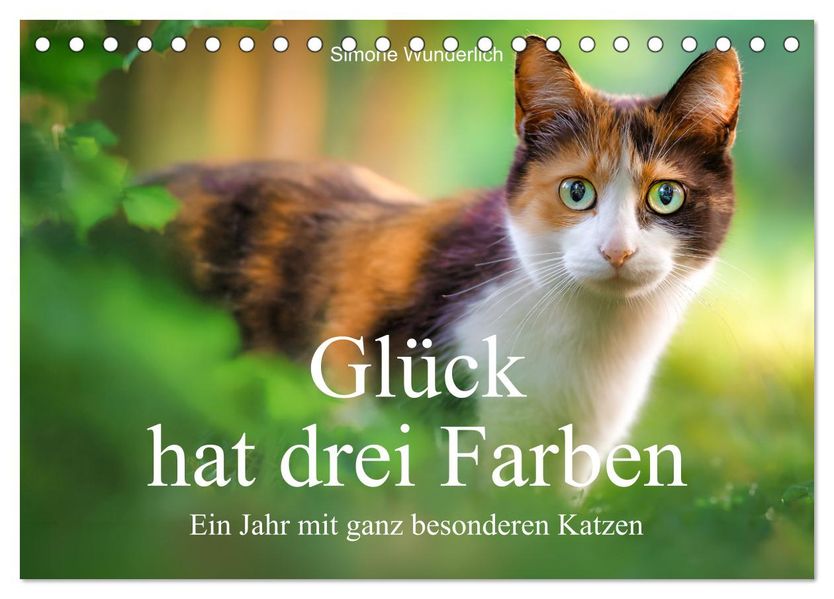 Glück hat drei Farben - ein Jahr mit ganz besonderen Katzen (Tischkalender 2027 DIN A5 quer) CALVENDO Monatskalender