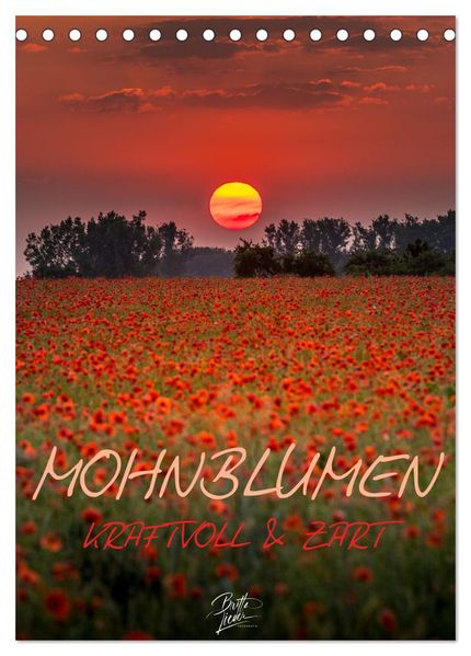Mohnblumen - kraftvoll und zart (Tischkalender 2027 DIN A5 hoch) CALVENDO Monatskalender