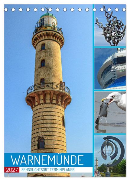 Sehnsuchtsort Warnemünde (Tischkalender 2027 DIN A5 hoch) CALVENDO Monatskalender