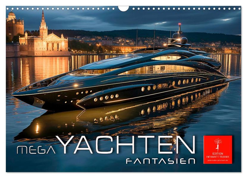 Mega Yachten Fantasien (Wandkalender 2027 DIN A3 quer) CALVENDO Monatskalender