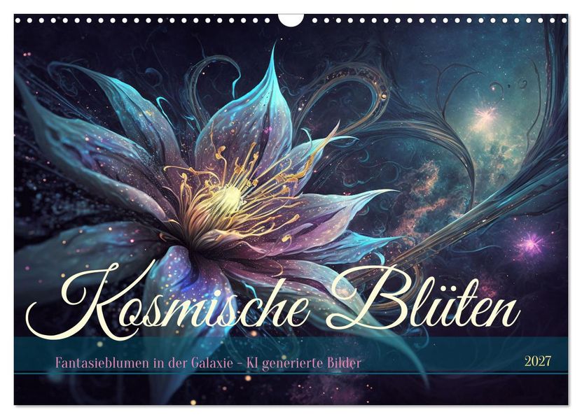 Kosmische Blüten (Wandkalender 2027 DIN A3 quer) CALVENDO Monatskalender