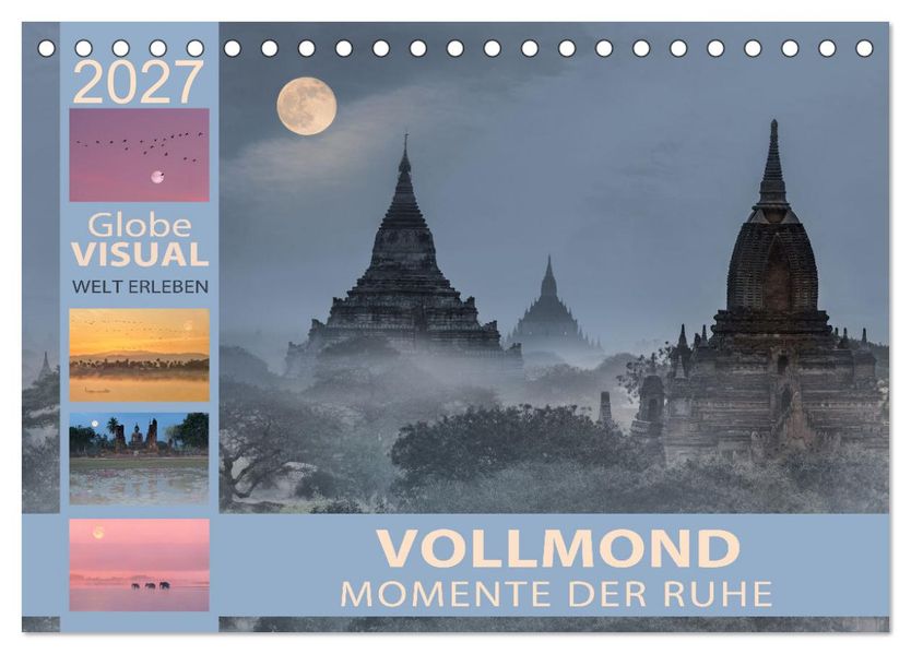 Vollmond - Momente der Ruhe (Tischkalender 2027 DIN A5 quer) CALVENDO Monatskalender