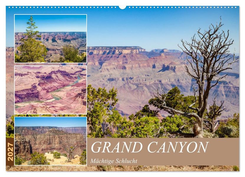 GRAND CANYON Mächtige Schlucht (Wandkalender 2027 DIN A2 quer) CALVENDO Monatskalender