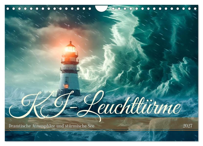 KI-Leuchttürme (Wandkalender 2027 DIN A4 quer) CALVENDO Monatskalender