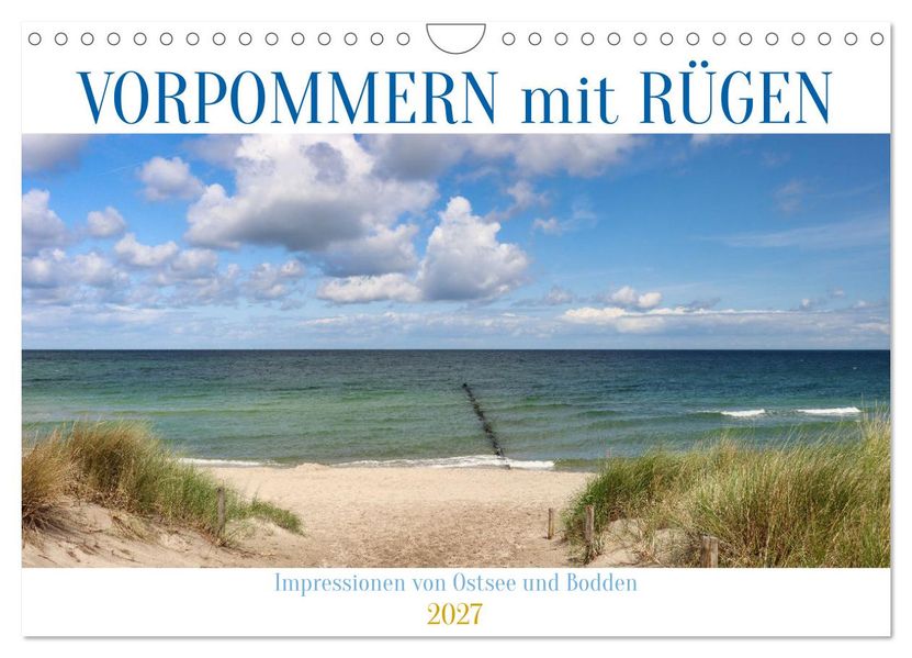 Vorpommern mit Rügen (Wandkalender 2027 DIN A4 quer) CALVENDO Monatskalender