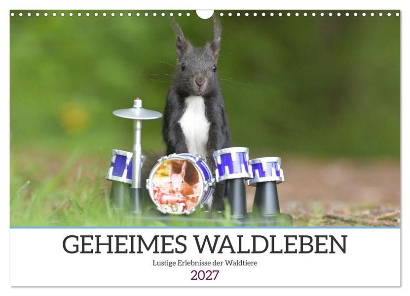 Geheimes Waldleben (Wandkalender 2027 DIN A3 quer) CALVENDO Monatskalender