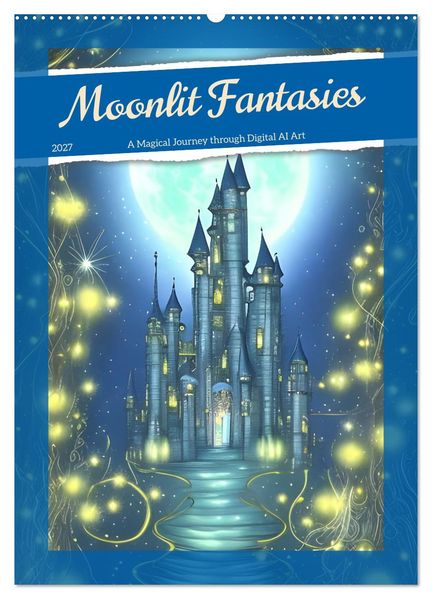 Moonlit Fantasies (Wall Calendar 2027 DIN A2 portrait) CALVENDO 12 Month Wall Calendar