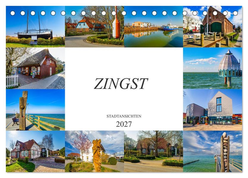 Zingst Stadtansichten (Tischkalender 2027 DIN A5 quer) CALVENDO Monatskalender