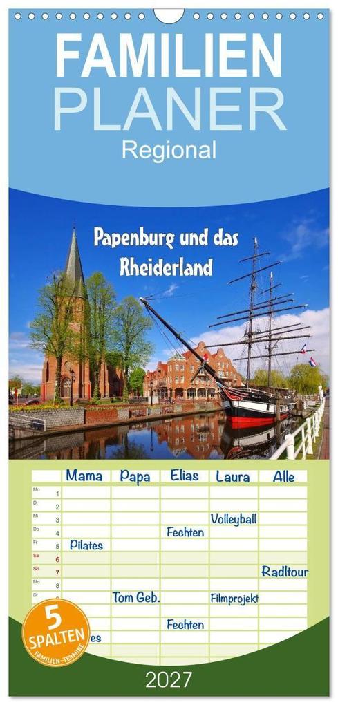 Familienplaner 2027 - Papenburg und das Rheiderland mit 5 Spalten (Wandkalender 21 x 45 cm) CALVENDO
